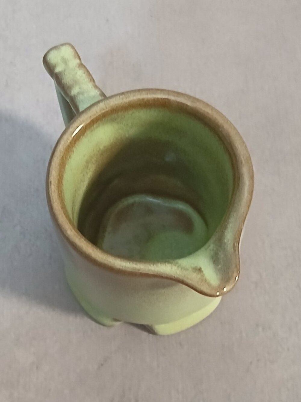 Frankoma Pottery "Plainsman Green" Small Creamer - Picture 5 of 7